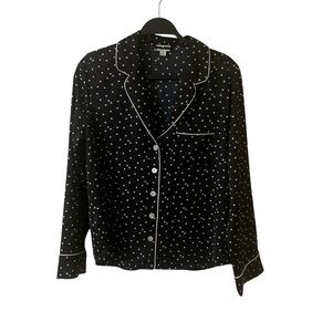 J. Crew women’s Black and White Polka Dot Pajamas top
